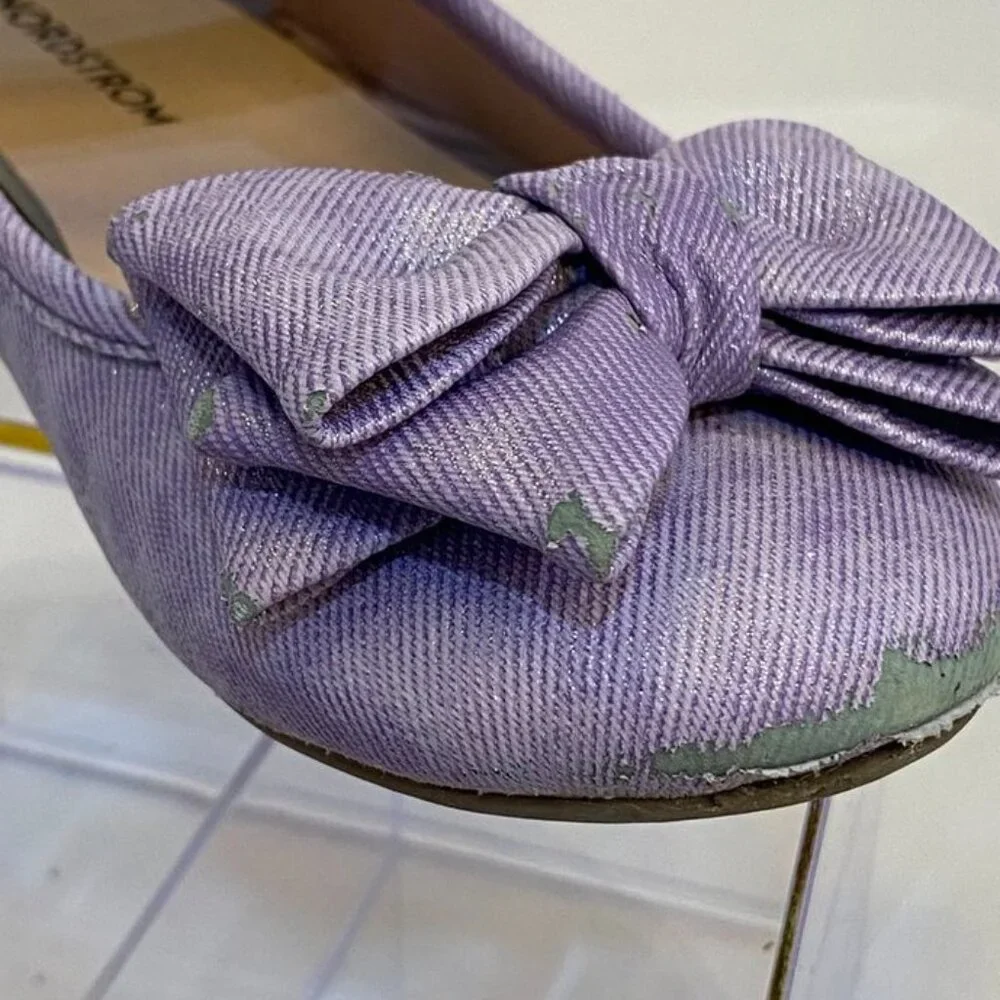 3/$20 Bundle •Nordstrom Purple Mary Jane Glitter Toddler Girl Shoes Lavender 12M